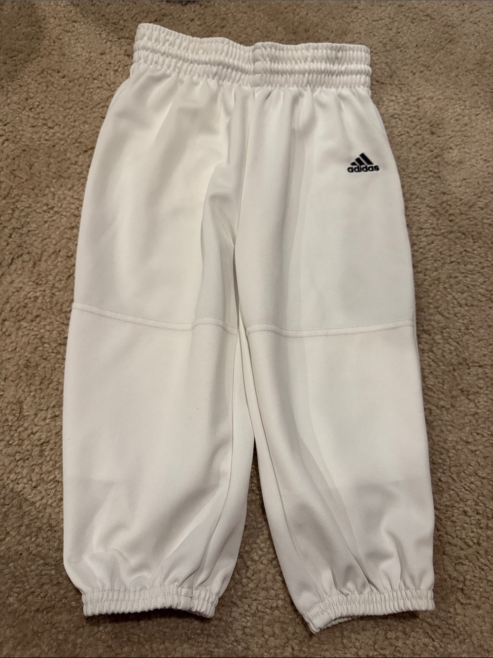 adidas Kids White Baseball Jogger Pants